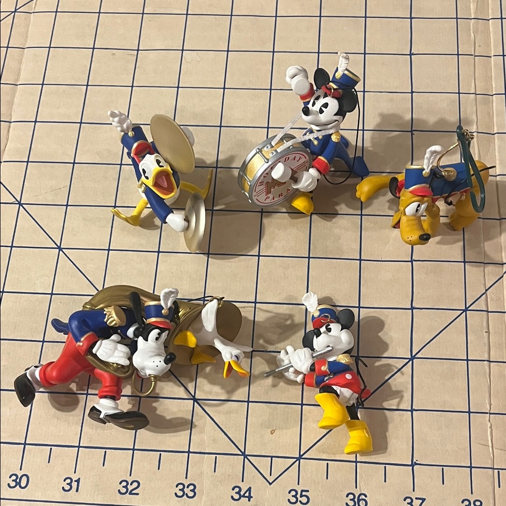 Hallmark Disney Character Ornaments - Red, Blue, Yellow